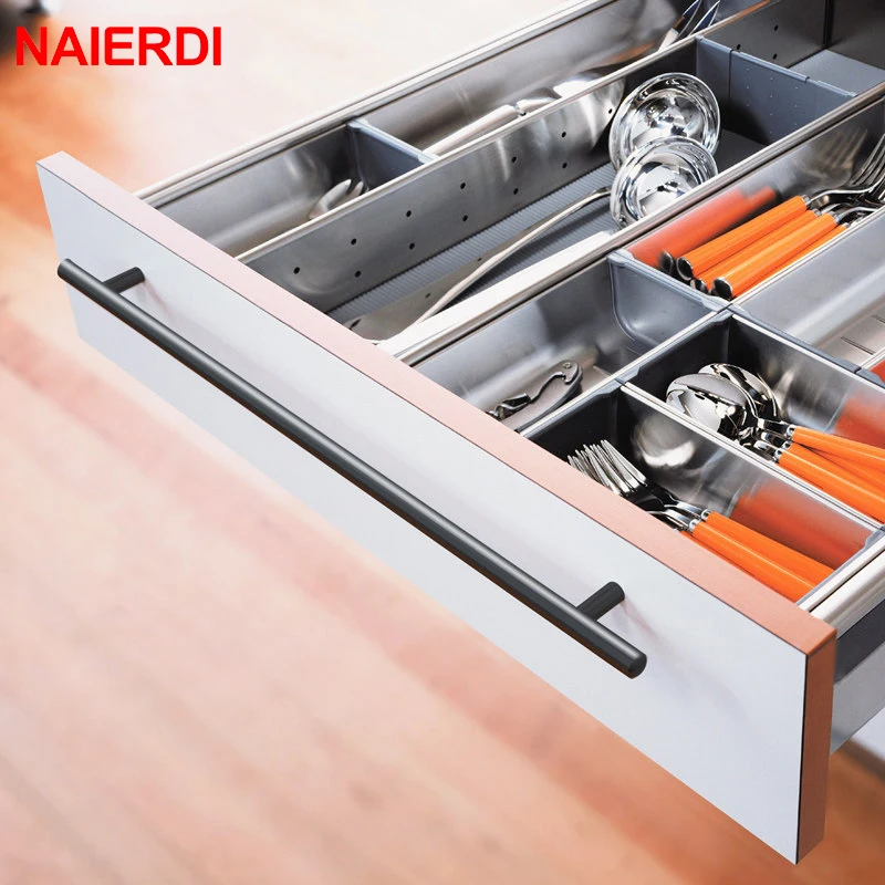 NAIERDI Cabinet Pull Diameter 10mm Stainless Steel Handles 2\