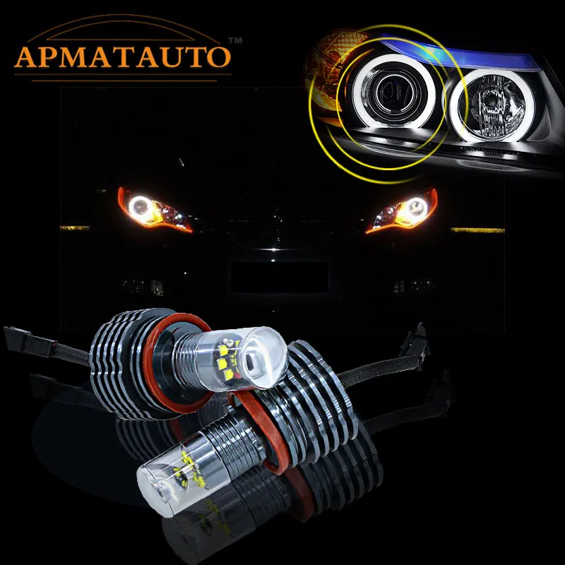 

2 шт. светодиодные лампы Angel Eyes 60 Вт H8 XBD чипы HID для BMW E60 E61 E63 E64 E70 X5 E71 X6 E82 E87 E89 Z4 E90 E91 E92