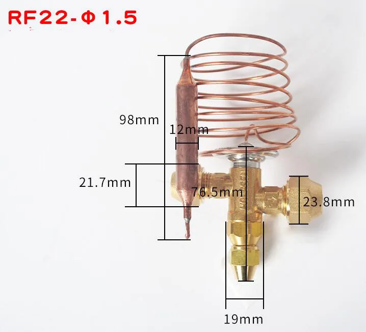 RF22-1.5 thermal expansion valve threaded interface R22 balance expansion valve