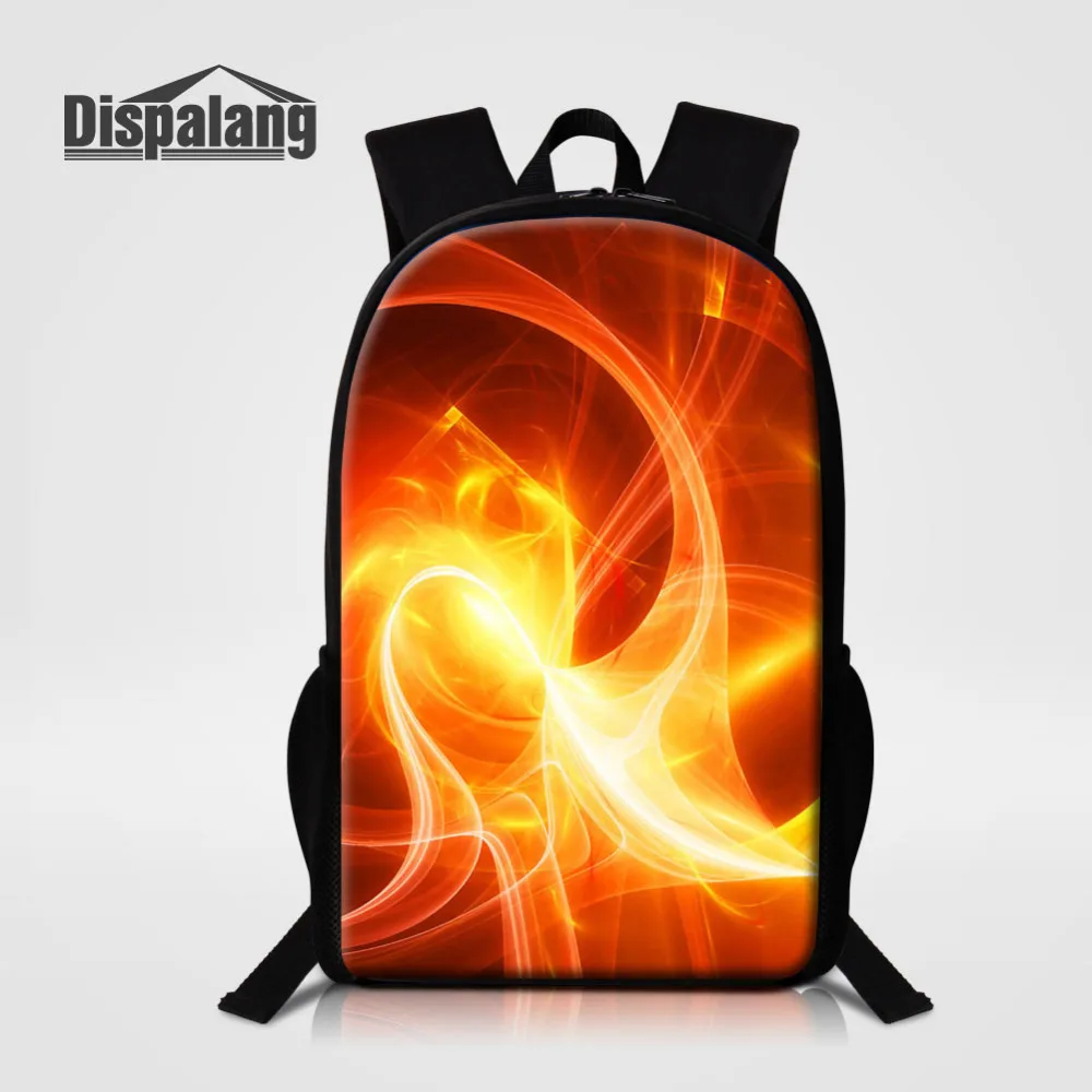 

Dispalang Magic Women Children Backpack Fire Striped School Backpack for Men Preppy Style Women Large School Bag Kids Bookbag