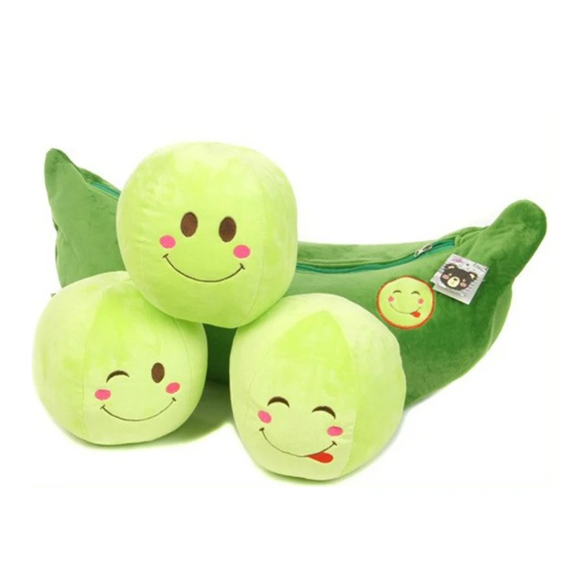 45cm Cartoon Fashion Cute Plush Peas Doll Ball Creative Cushion Sofa Pillow Decoration Doll