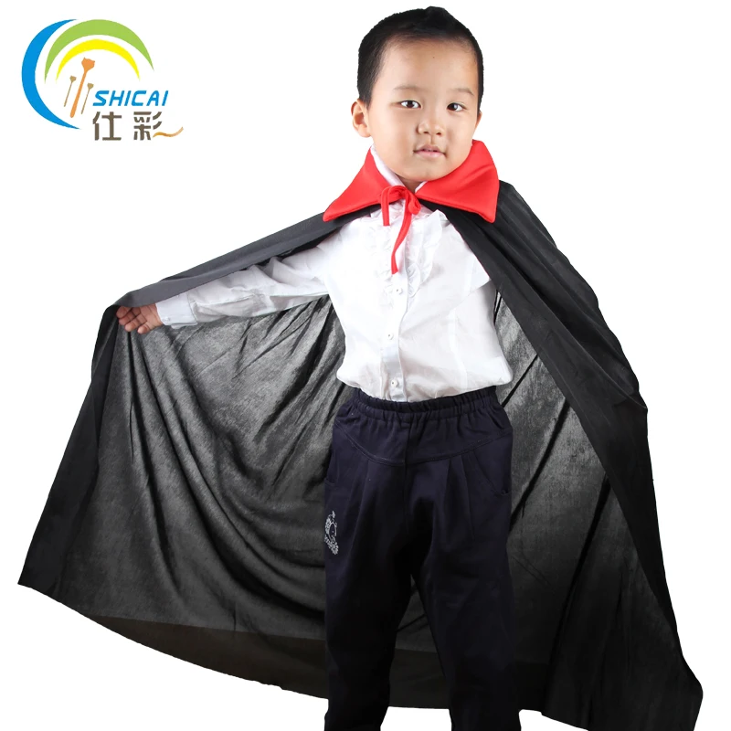 Free shipping 90CM single collar cloak Halloween dance party activities props dress cape vampire sorcerer Costumes Christmas