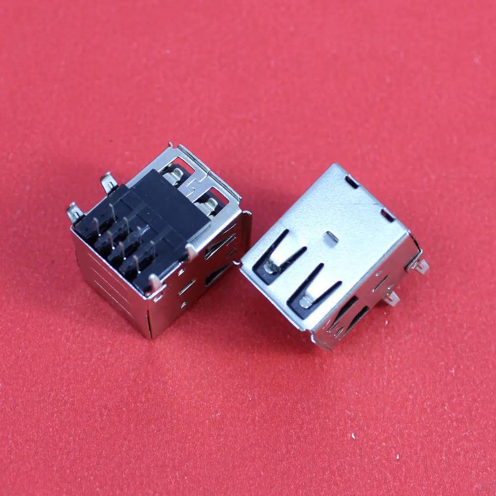 ChengHaoRan 1Piece Double Dual USB 2.0 8 Pin Type A Female Connector Cable Adapter Socket for DIY