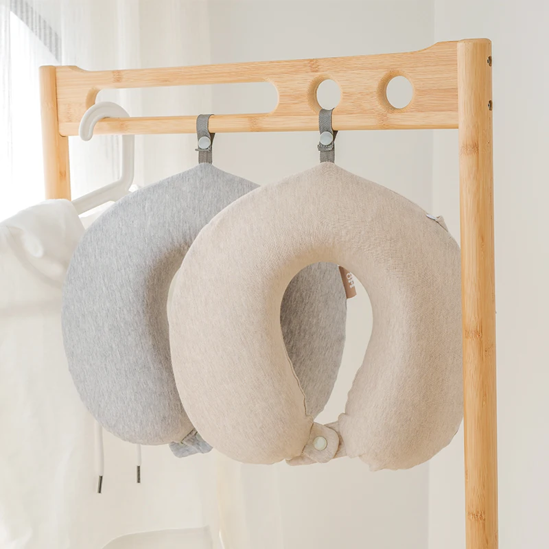 Original 8H U Shape Memory Foam Neck Pillow Antibacterial Portable Travel 8H Eyes Mask Cushion Lunch Break Pillows