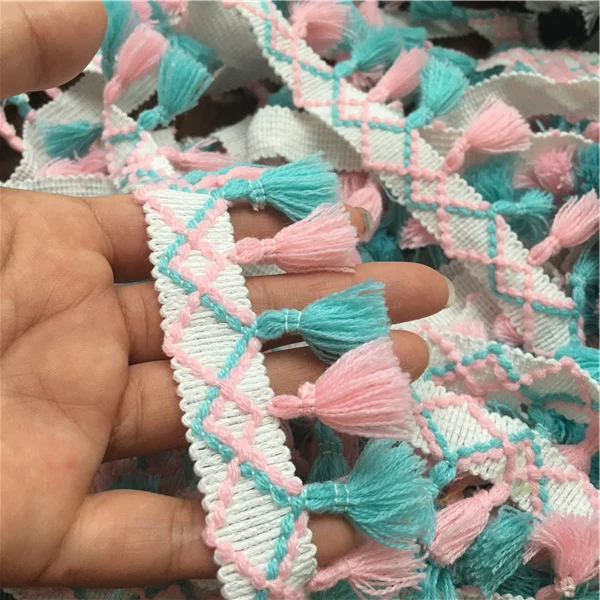Hot Sale 10 Yards Tassel Lace Dangling Fringe Lace Trims For DIY Sewing Craft Handmade Materials,Children\'s clothing accesory