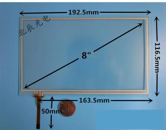 

8-дюймовый четырехпроводной резистивный сенсорный экран автомобильный DVD навигатор одна машина Встроенная 192,5*116,5