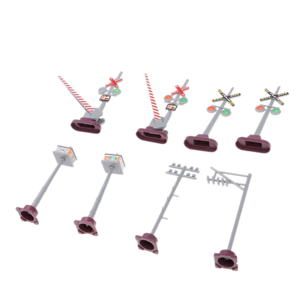 8Pcs Car Toy Accessories Traffic Road Signs Kids Traffic Sign Toy Children Play Learn DIY Model Scene Toy Game