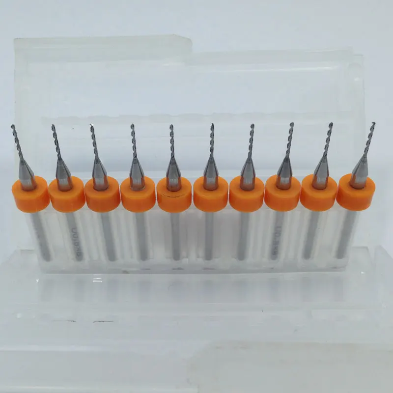 10Pcs 0.8mm Router Bit Import Carbide PCB Drill Bits Print Circuit Board Mini CNC Drilling Bit Set Woodworking Tools