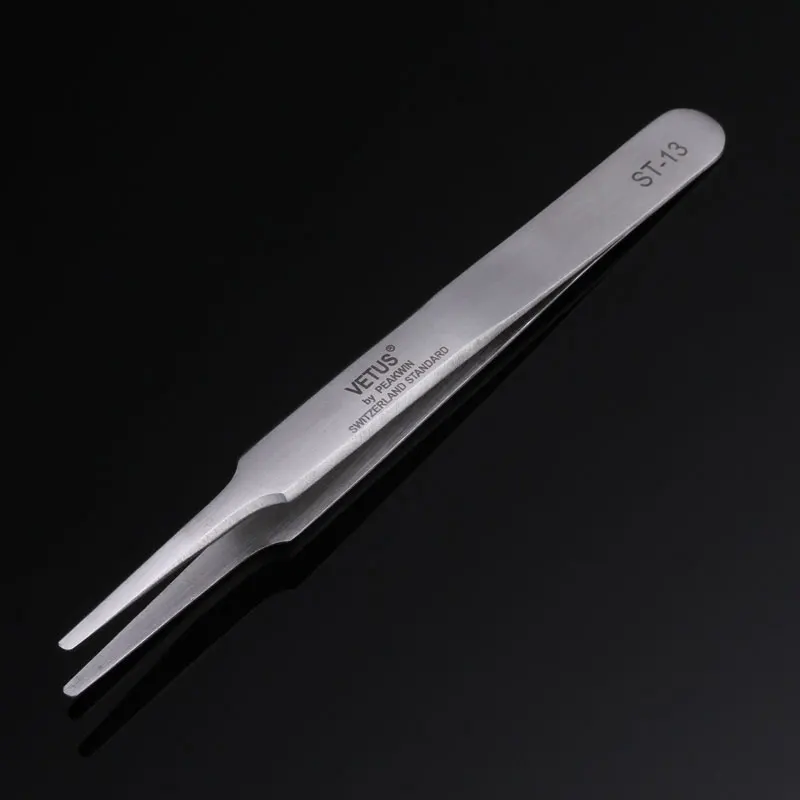 Vetus Switzerland Precision Tweezers HRC-40 Diy Stainless Steel Tweezers Herramientas Hand Tools ST-13