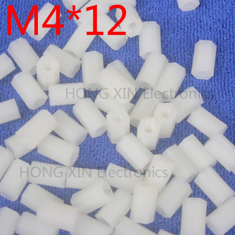 M4*12 white 1pcs Nylon Standoff Spacer Standard M4 Plastic Female-Female 12mm Standoff Repair accessory High Quality