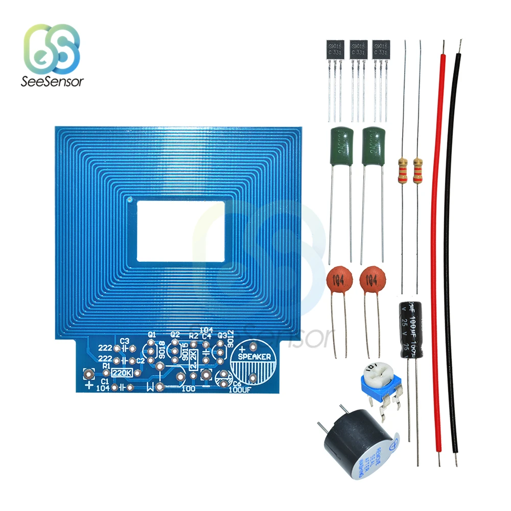 Metal Detector DIY Kit Electronic Kit DC 3V-5V Non-contact Sensor Board Module DIY Electronic Part with Case Shell