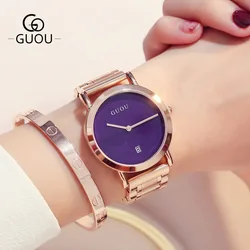 Fashion High Quality Brand Simple Style Quartz Luxury Gold Steel Dress Watches Lasies Casual Clocks relogio relogio masculino