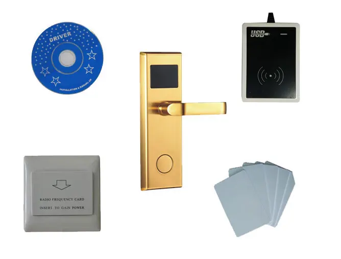 Hotel Lock System Kit ,Sample Include T5577 Hotel Lock, Usb Encoder Reader,Energy Saving Switch, T5577 Card ,Sn:8001-Kit