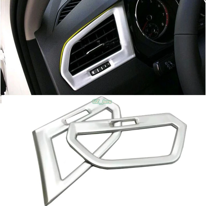 

Matte Side Air Vent Outlet Cove Trim 2pcs for Volkswagen VW Tiguan 2016 2017 Car styling