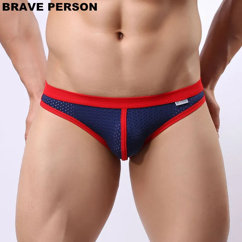 BRAVE PERSON Men Underwear Briefs High Quality Brand Underpants Briefs Shorts Bikinis Men Sexy Breathable Mesh Briefs