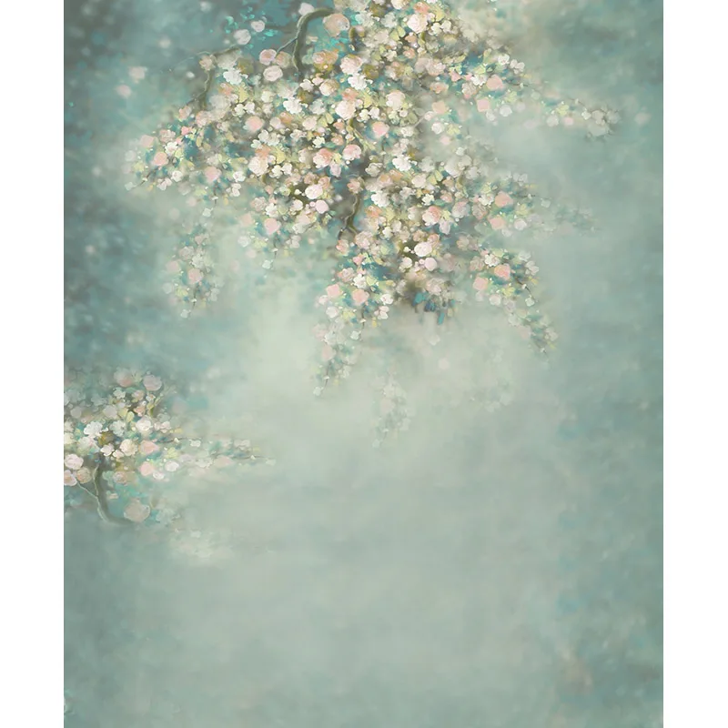 Весенний Зеленый цветочный тонкий Виниловый фон для фотосъемки Новорожденный ребенок душ Фото фоны детская фотосессия студия фон