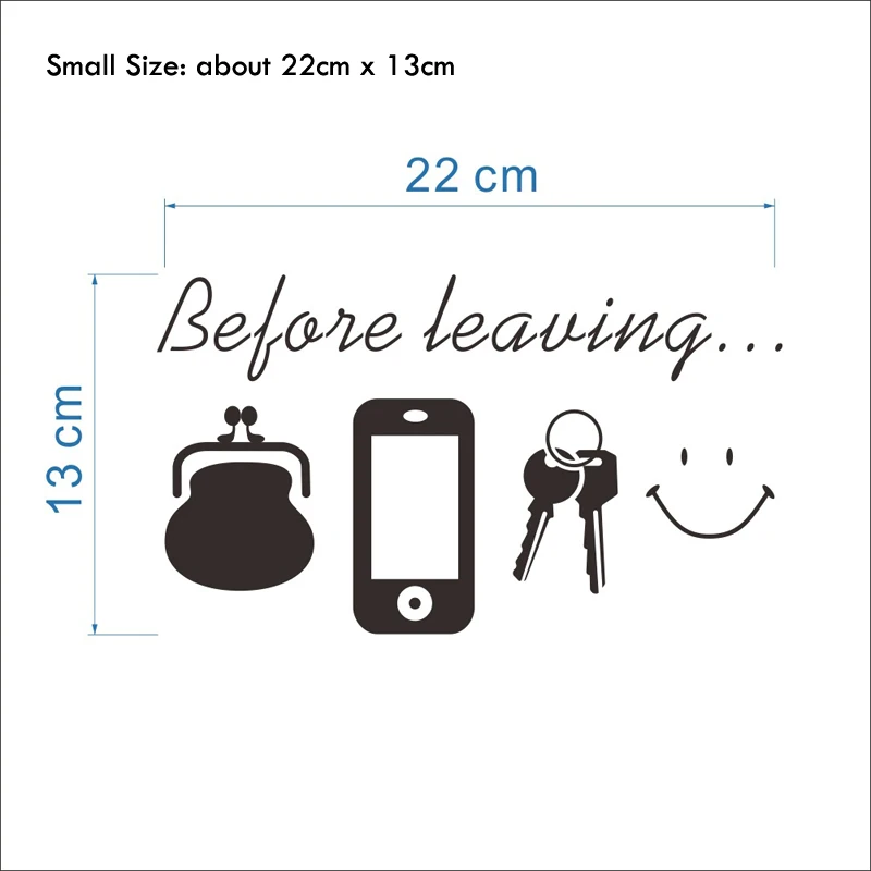 Before Leaving Reminder Wall Sticker For Home Decoration Bedroom Living Room Door Decor Decals Poster Mural Vinyl Daily Stickers
