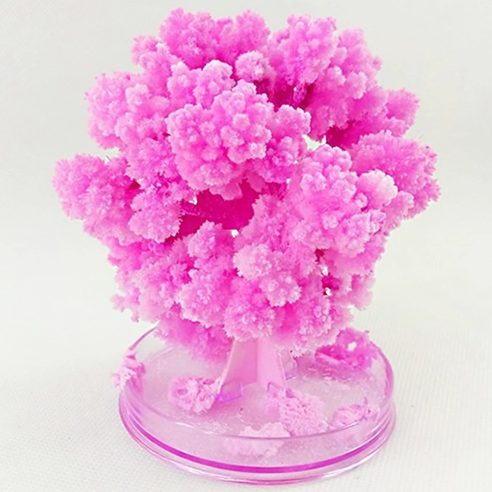 

50PCS 2019 9Hx8Wcm Visual Artificial Paper Sakura Trees Magic Growing Tree Japan Desktop Cherry Blossom Toys For Children Funny