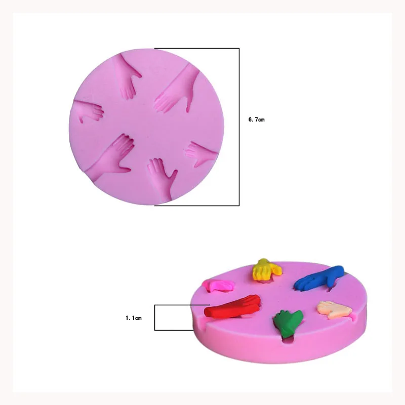Human Hand Fondant Cake Decorating Tools Silicone Mould  Clay Candy Molds Gumpaste Chocolate Moulds