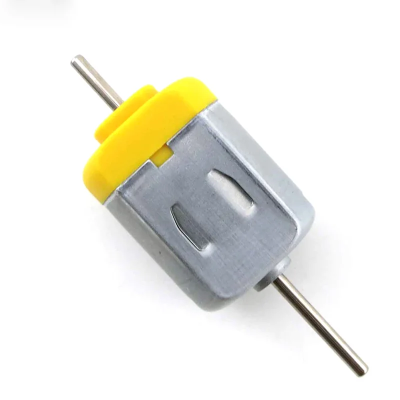 130 biaxial brush motor, handmade materials, diy four-wheel drive long axis micro DC solar motor