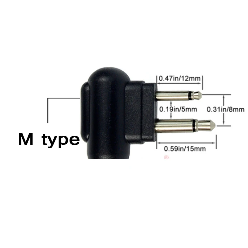 2-Pin M Type Covert Acoutic Tube Mic PTT Headset for Motorola  Radio GP88 CP040 CP100 Two Way Radio In-ear Earpiece