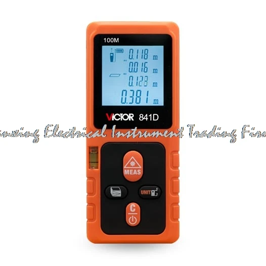 

VICTOR 841D VC841D Digital Laser distance meter 100m 198ft Laser Rangefinder Range finder measure Area/Volume bubber Level