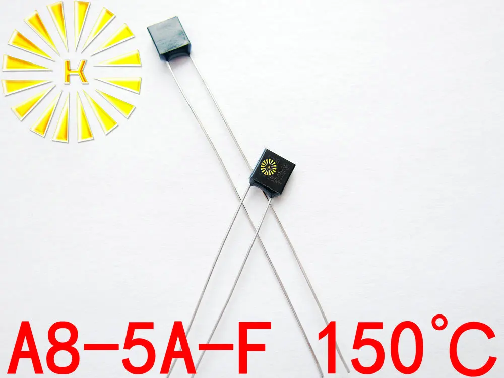 

100% Original A8-5A-F 150 degree Thermal Cutoff RH150 Thermal-Links 5A 250V Black Square Temperature Fuse x 500PCS