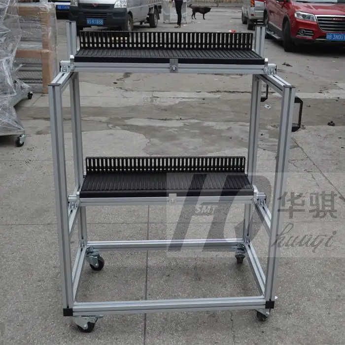 Feeder Trolley for Nxt FUJI Chip Mounter Feeder Racks assembly Storage Cart 45*2PCS 2 Layers.