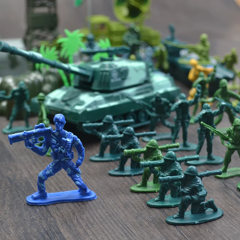 Novel and Strange Toy Soldiers Model Military War Scene Simulated Children's War Game Mini Tank/Man Child Interaction Best Gift