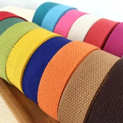 New 25mm 10 meter Canvas Ribbon Belt bag webbing/lable ribbon/Bias binding tape Diy craft projects free shipping