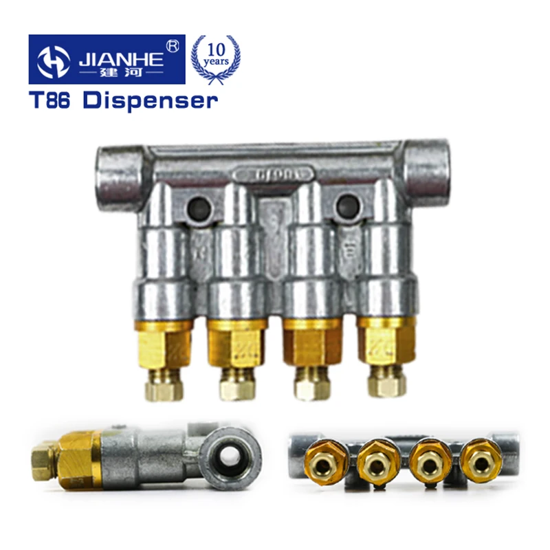 맞춤형 4mm 체적 그리스 오일 분배기, 분리기 밸브, 분배기 매니폴드, 중앙 윤활 시스템, T86