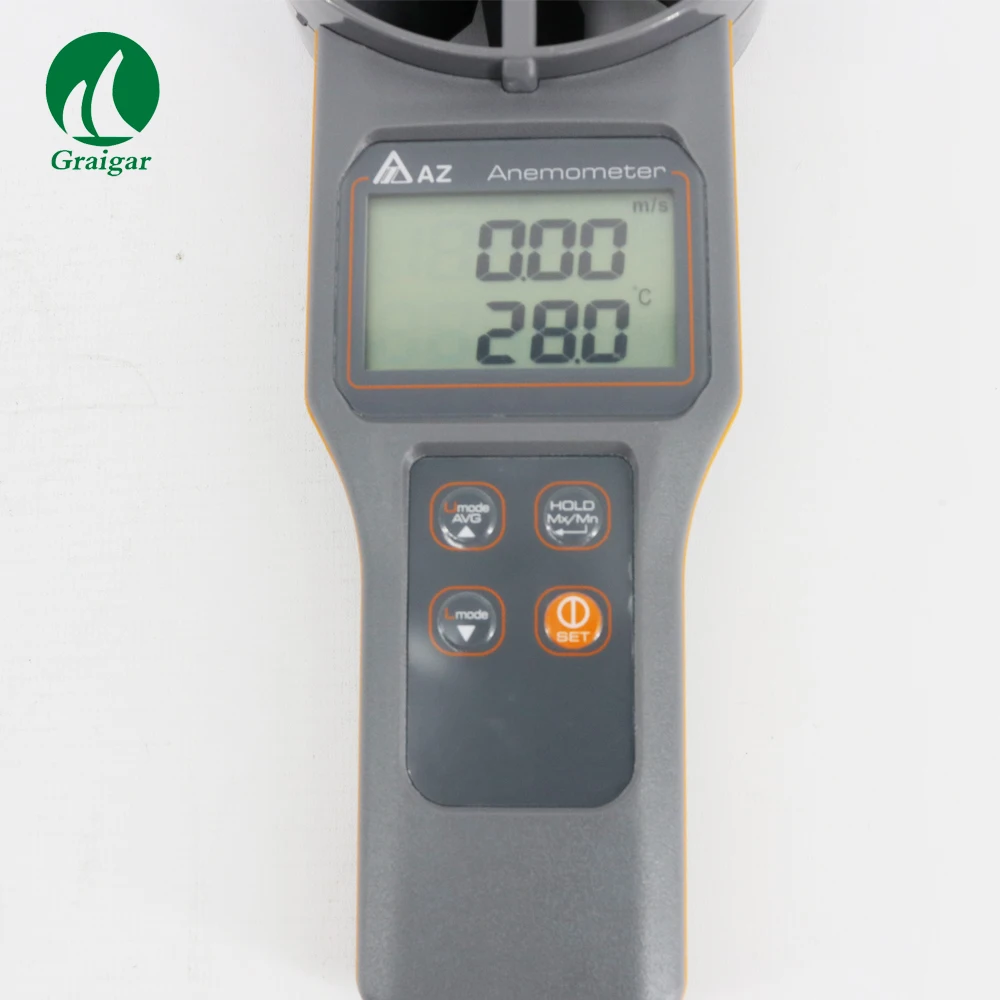 AZ8916 Anemometer Wind Speed Meter Air Flow Air Velocity Air Volume Temp&Humidity Tester