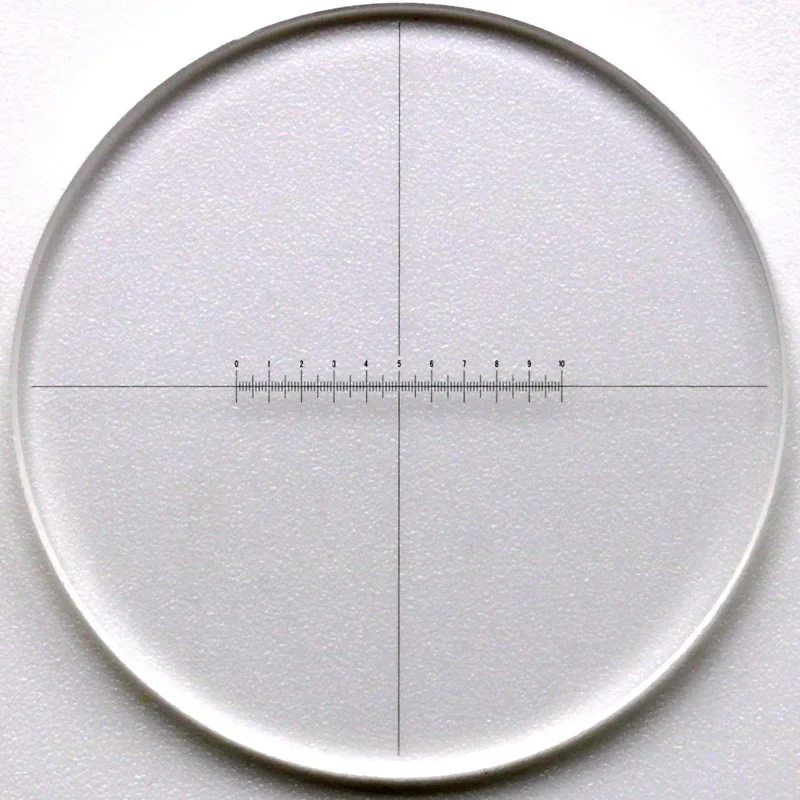 935 0.1mm Cross Scale Ruler Micrometer Reticle Inside and Outside Micrometer for Microscope