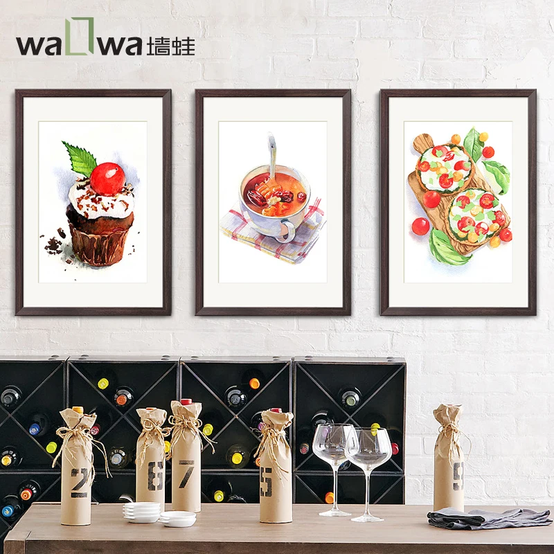 The delicious food of four modern minimalist wall frog restaurant dining room restaurant painting decorative painting art painti