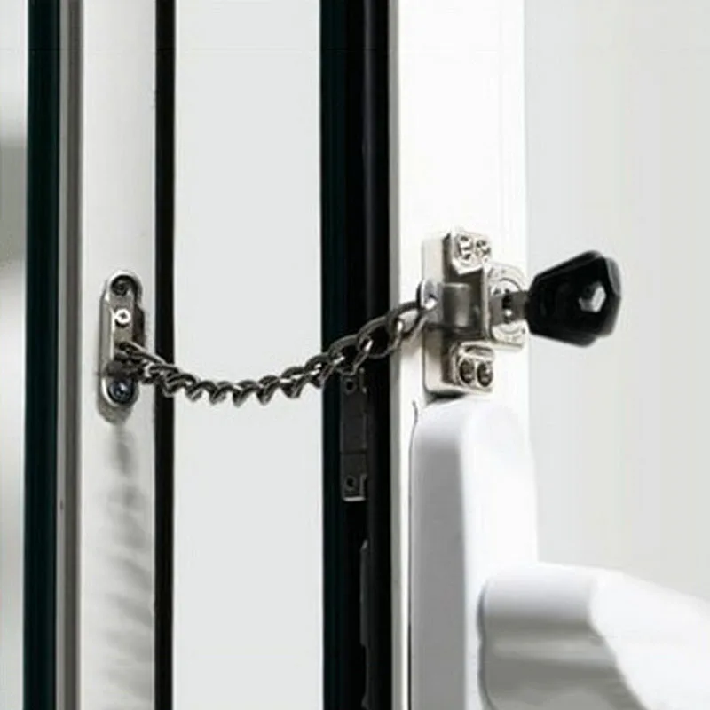 

1PCS Chain window Lock/Steel window Chain Lock Hardware,Protecting the familyliding doors and windows,children lock