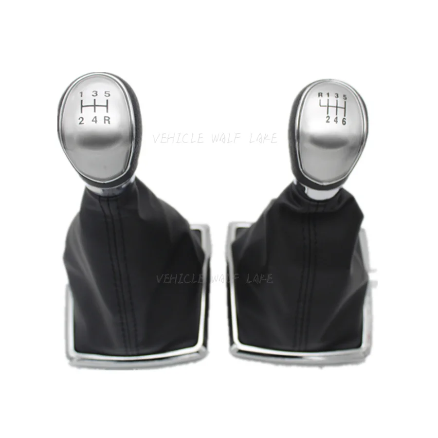 Pomello del cambio nero argento 5 marce 6 velocità manuale per Ford Focus 2 MK2 FL MK3 MK4 MK7 MONDEO KUGA GALAXY FIESTA Car Styling