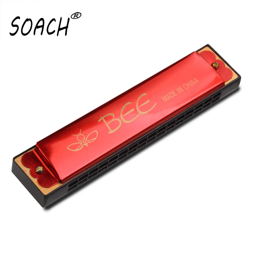 SOACH Delicate simple tone quality G5 red 16 hole harmonica instrument harmonicas gaita llaveros gaita de boca