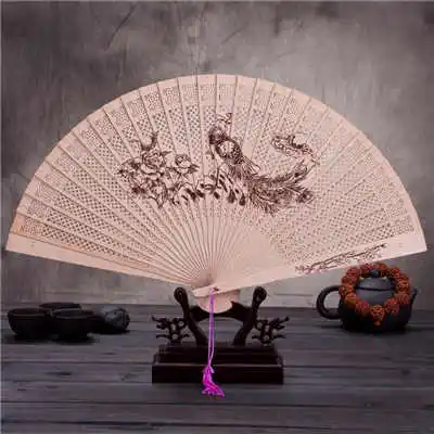 With Fragrant Fragrant Wood Folding Fan Box Decorated Incense Wood Fan Gift To Share 2021