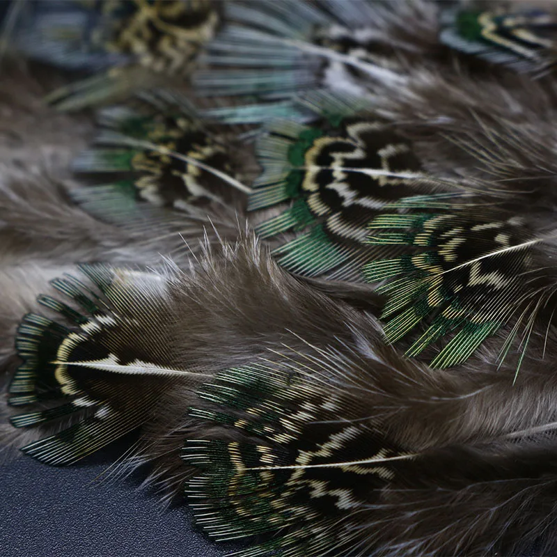 30pcs natural ringneck pheasant saddle tippets &body feathers assorted wild pheasant tippet selected feather fly tying materials