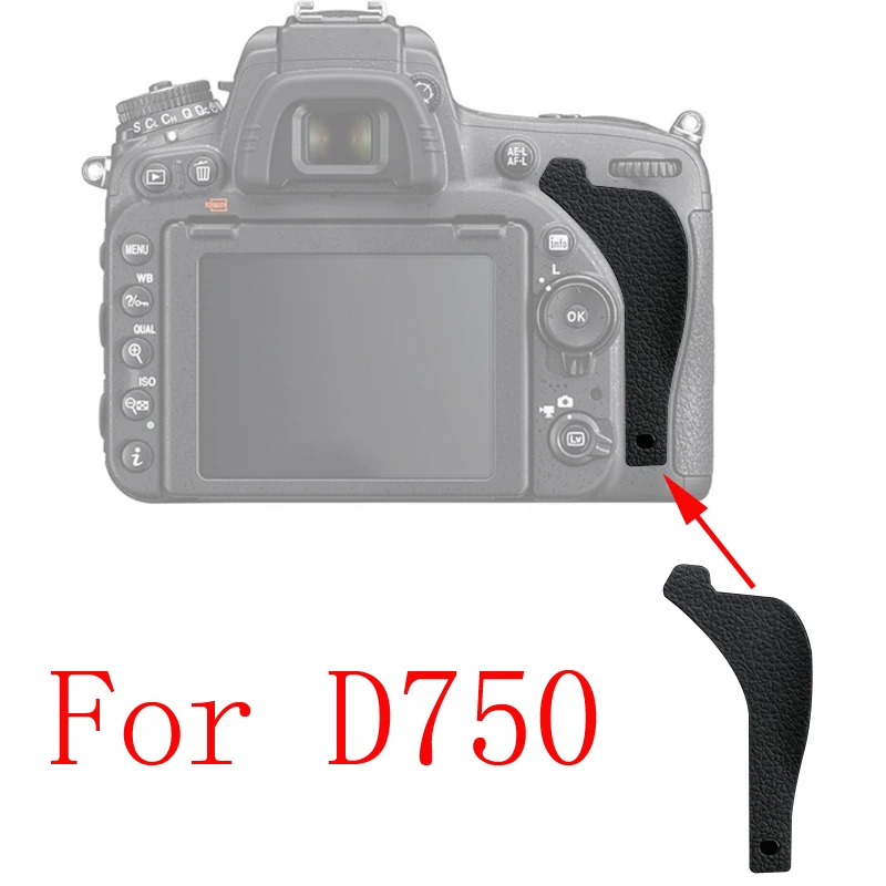 Couvercle arrière en caoutchouc pour Nikon D750, 1 à 50 pièces, pièce de rechange pour appareil photo DSLR