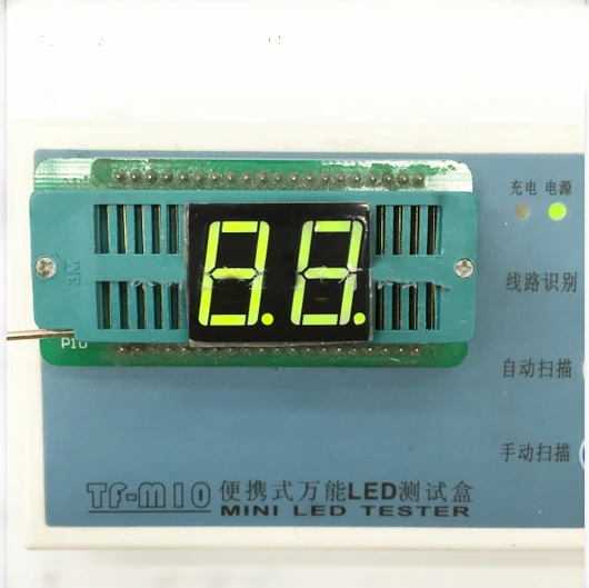 100pc Common cathode/Common anode 0.4inch digital tube 2 bit digital tube display best digital tube Yellow-green 10pin