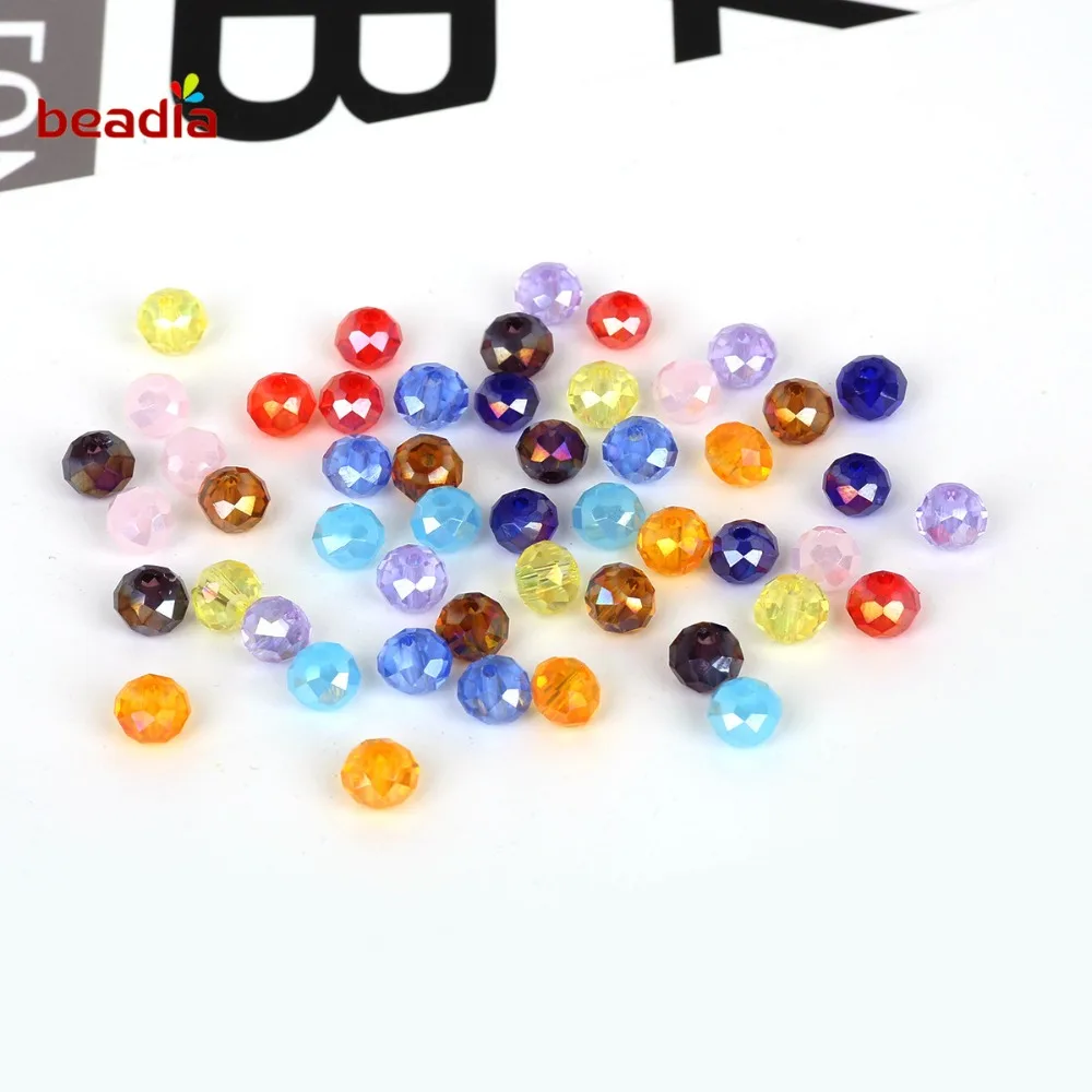 4mm multicolor Cseh Ingó- rondelle Kristálytiszta üvegek wheels gyöngyök számára DIY ékszer mesterségek Összevarrás Öltözet accessor 145pcs