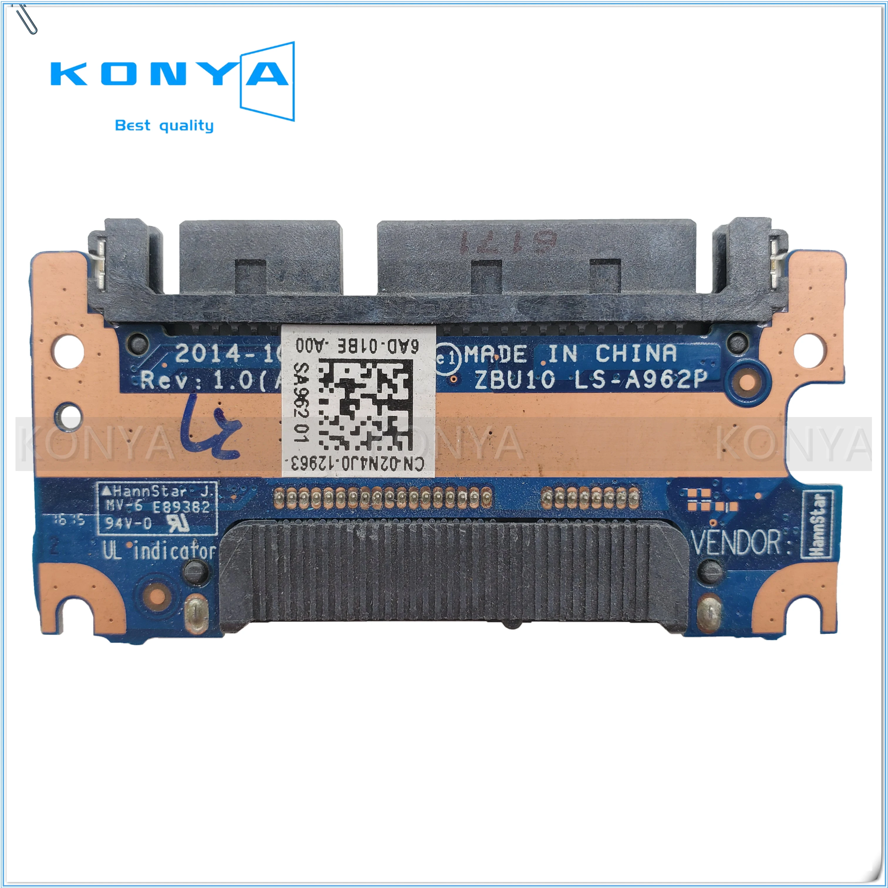 

New Original For Dell Latitude E7450 SATA Hard Drive Connector Board LS-A962P 2N4J0 02N4J0