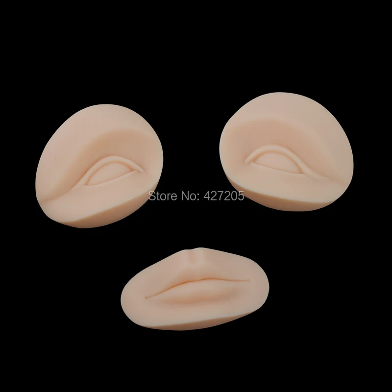 5 Set/lot 3D Permanent Makeup Practice Face Replacement Parts 2pcs Eyes + 1pcs Lip for Training Mannequin Head