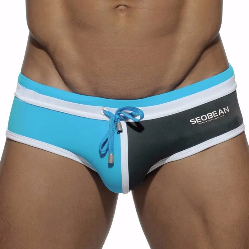 SEOBEAN Swim Briefs Men Swimming Trunk Sexy Shorts male Training nylon  swimwear