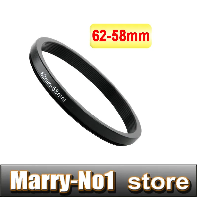 Free shipping + Trcking Number Black Step Up Filter Ring Lens Ring 62mm to 58mm 62mm -58mm 62-58mm