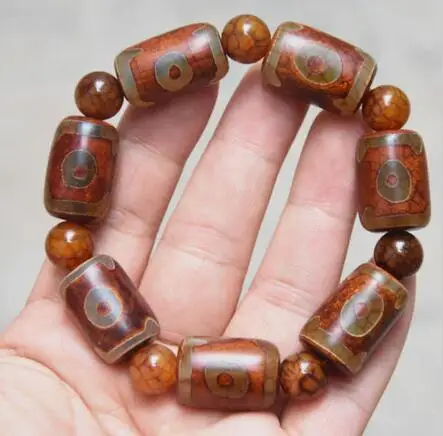 22x16mm China's Tibet oldagate chakra stone bracelet Day bead