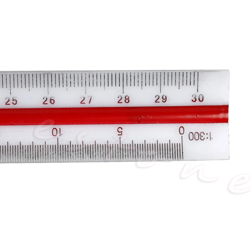 300mm 1:150 1:200 1:250 Triangular Metric Scale Ruler For Engineer Multicolor