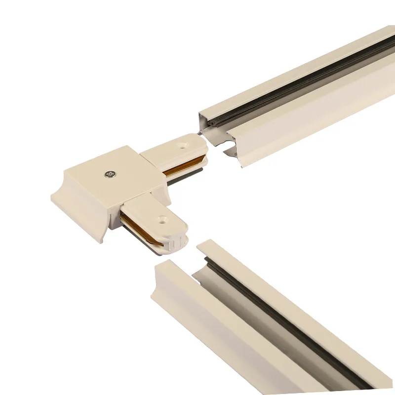 Thick Aluminum Rail 2 Wire 1 Phase Track Rail for LED Track light Rail Connector Universal Rails