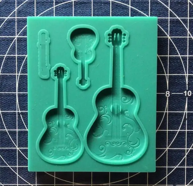 Cake Tool 1 Pc Guitar Silicone Mold Sugarcraft Chocolate Fondant Tool Sugarcraft Mould DIY